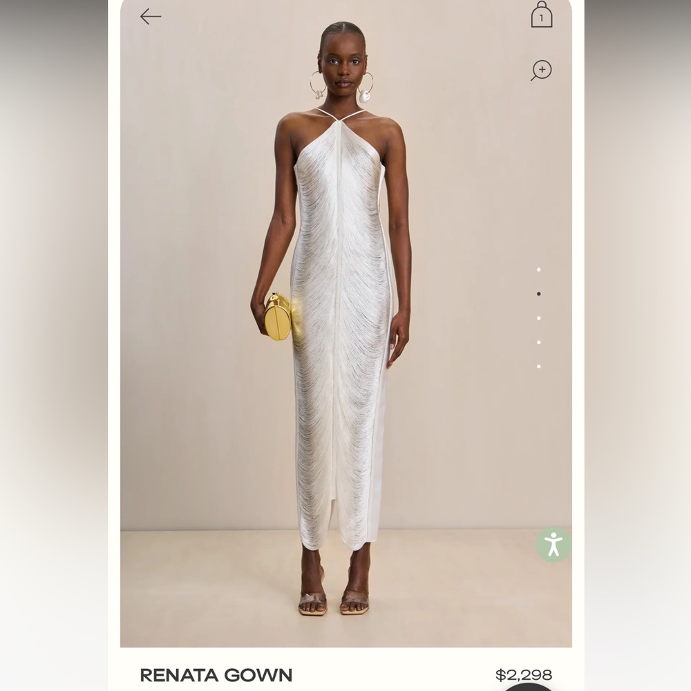 Cult Gaia Renata Gown - off white size small